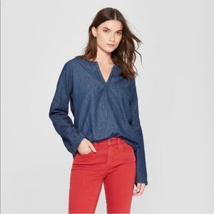 UNIVERSAL THREAD | Long Sleeve Denim Woven Top